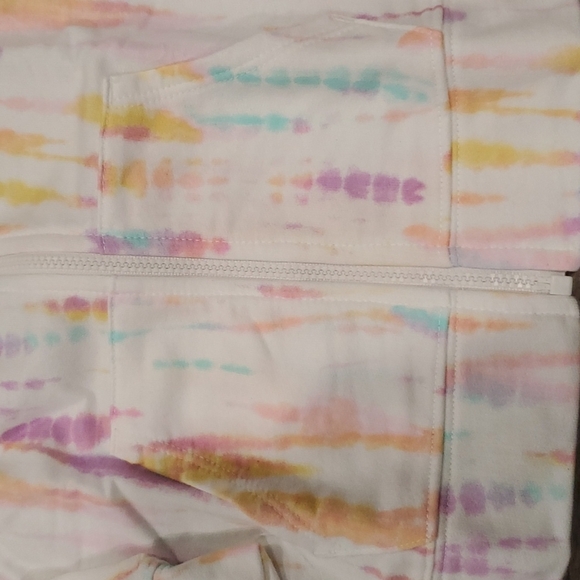 Cat & Jack Front Zip Rie Dye Hooded Sweatshirt - Picture 3 of 3